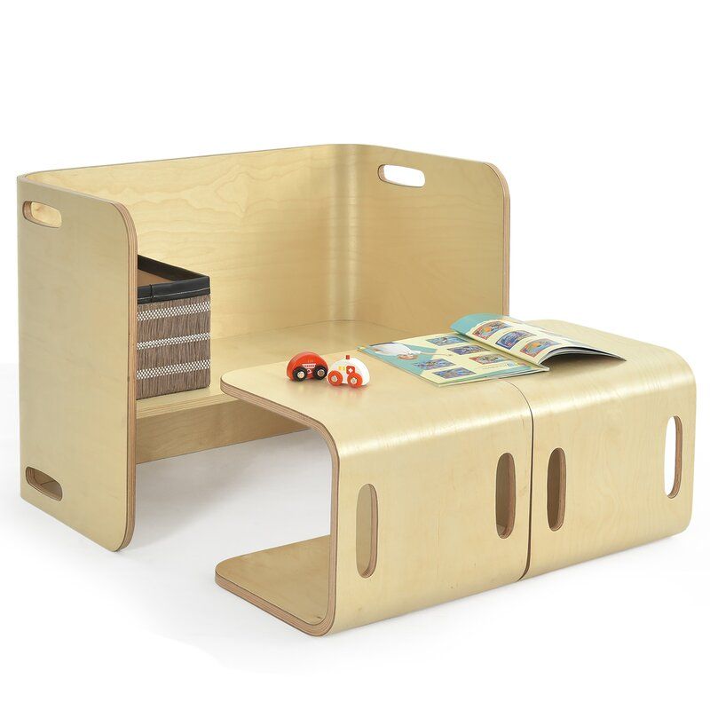 Cumbie Kids Rectangular Play Activity Table and Chair Set thumbnail 4