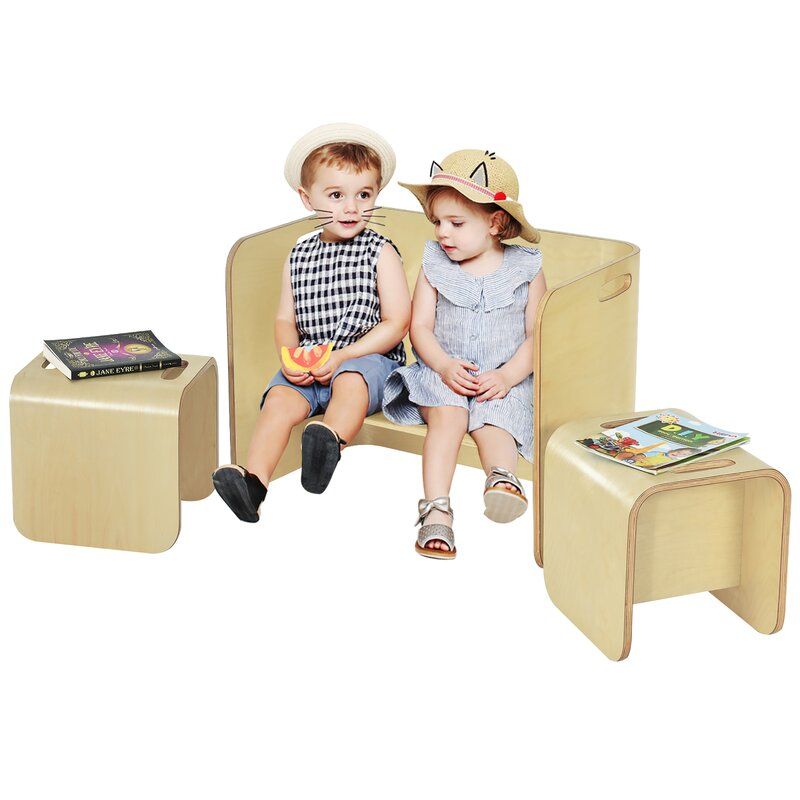 Cumbie Kids Rectangular Play Activity Table and Chair Set thumbnail 5