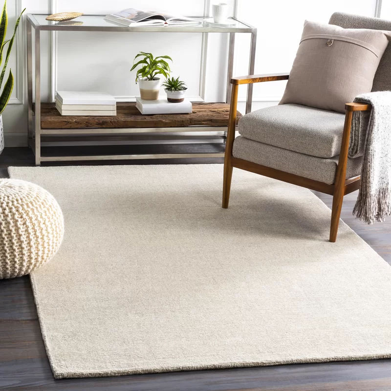Dingman Handmade Tufted Ivory Area Rug-8'x10' thumbnail 2