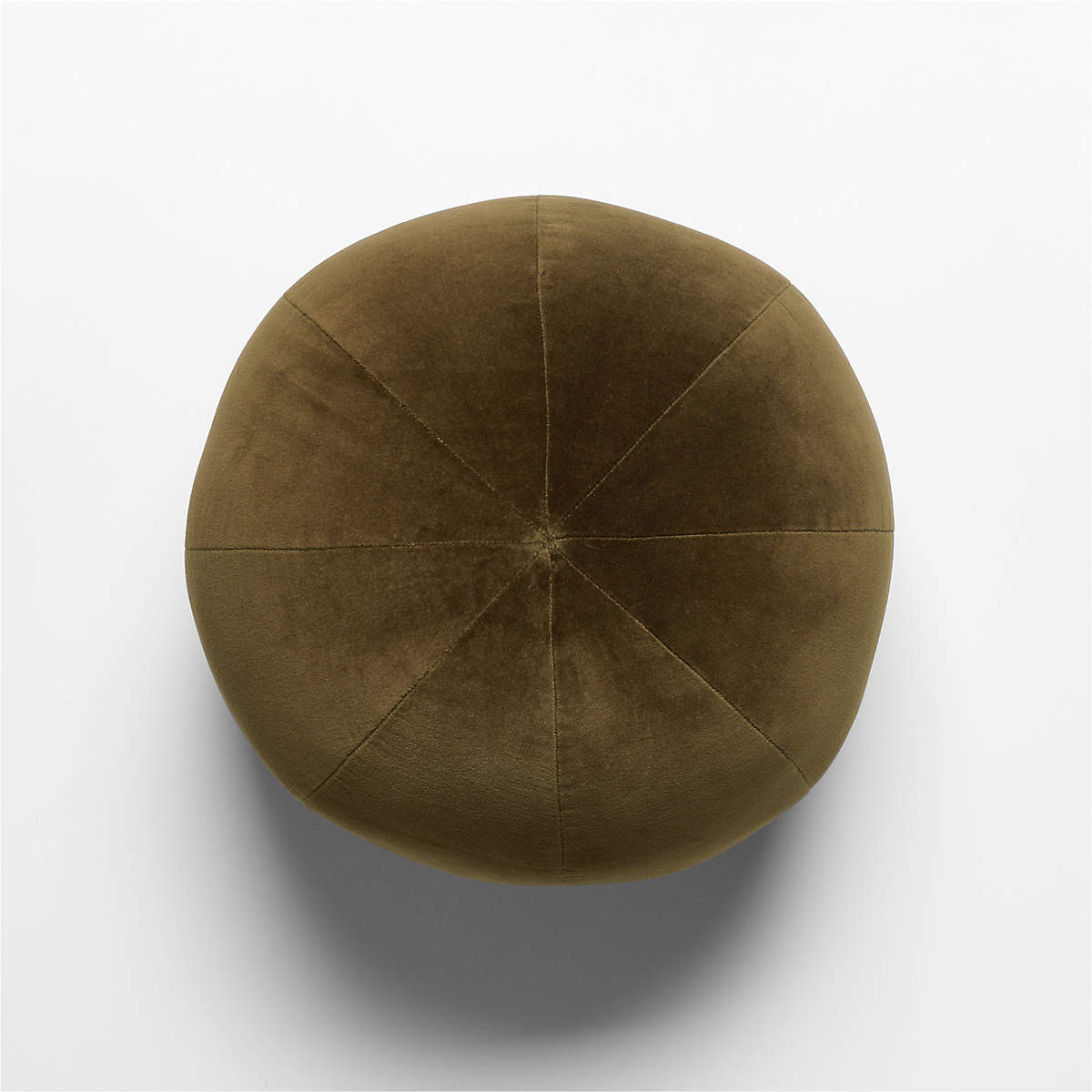 Terre Olive Velvet Spher Pillow-12"x12" thumbnail 4