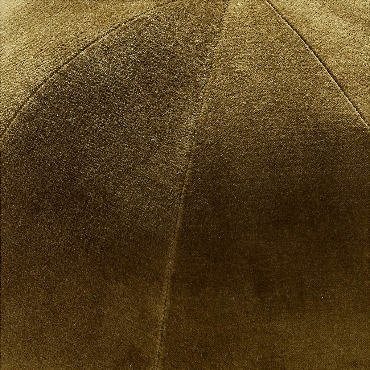 Terre Olive Velvet Spher Pillow-12"x12" thumbnail 5