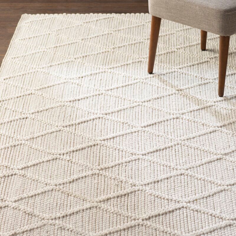 Anyae Geometric Handmade Flatweave Ivory Area Rug-5'x8' thumbnail 2