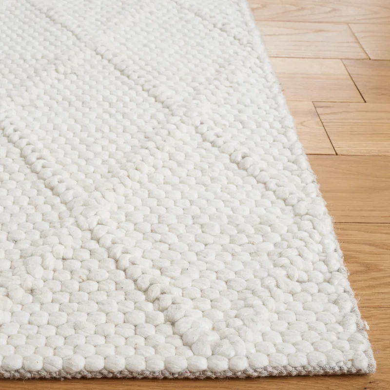 Anyae Geometric Handmade Flatweave Ivory Area Rug-5'x8' thumbnail 5