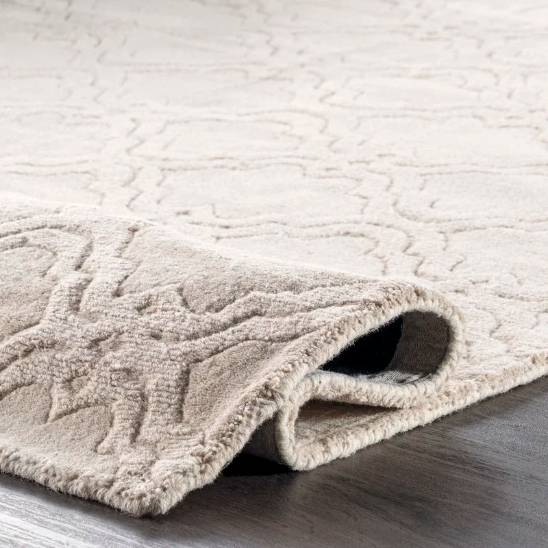 Stambruges Geometric Handmade Tufted Wool Area Rug-5'x8' thumbnail 5