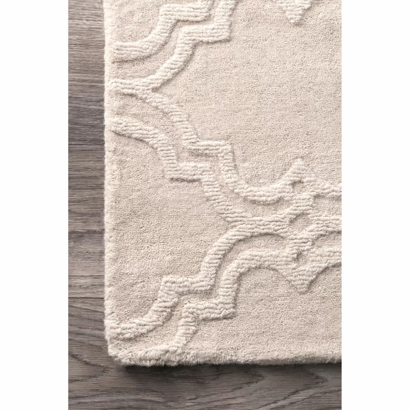 Stambruges Geometric Handmade Tufted Wool Area Rug-5'x8' thumbnail 6