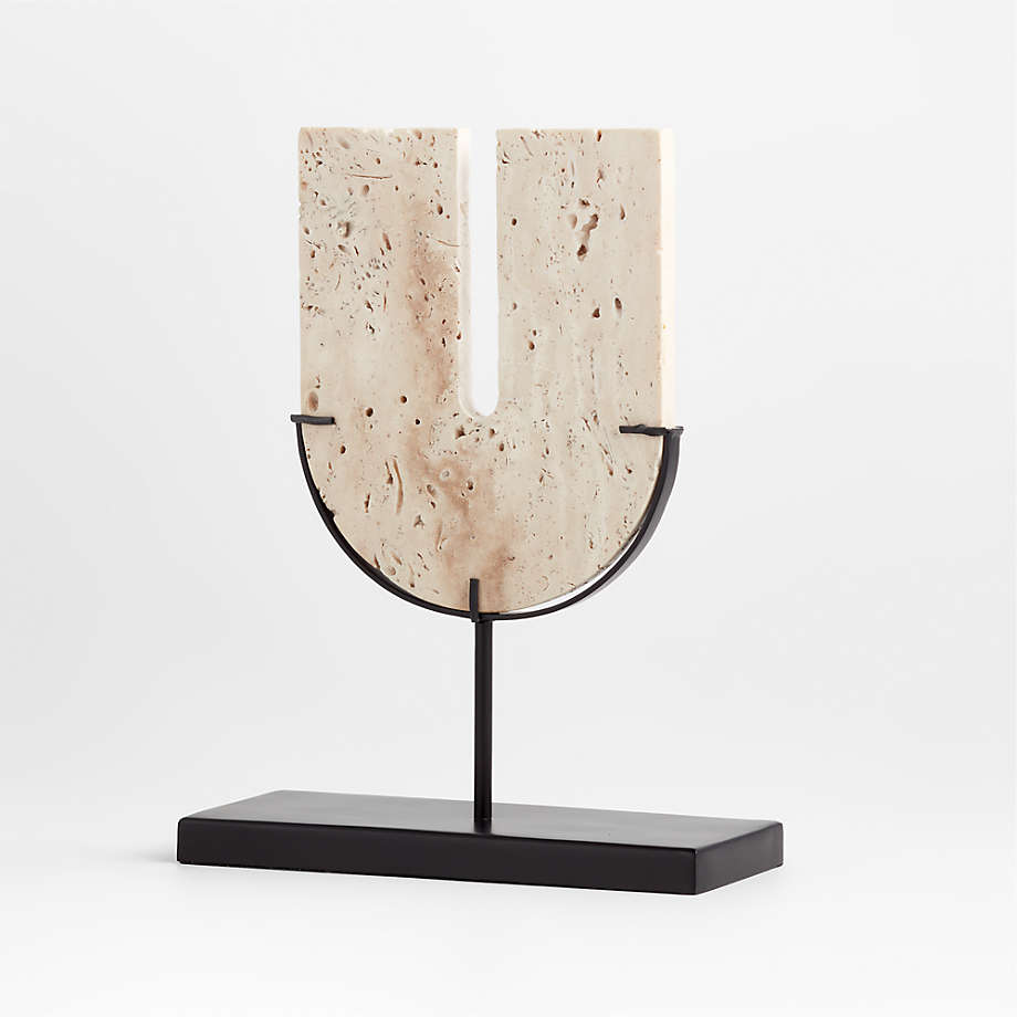  Destan Travertine Sculpture On Stand thumbnail 3