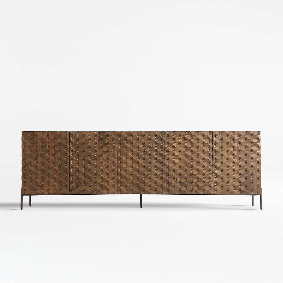 Raffael Carved Wood Media Console thumbnail 3