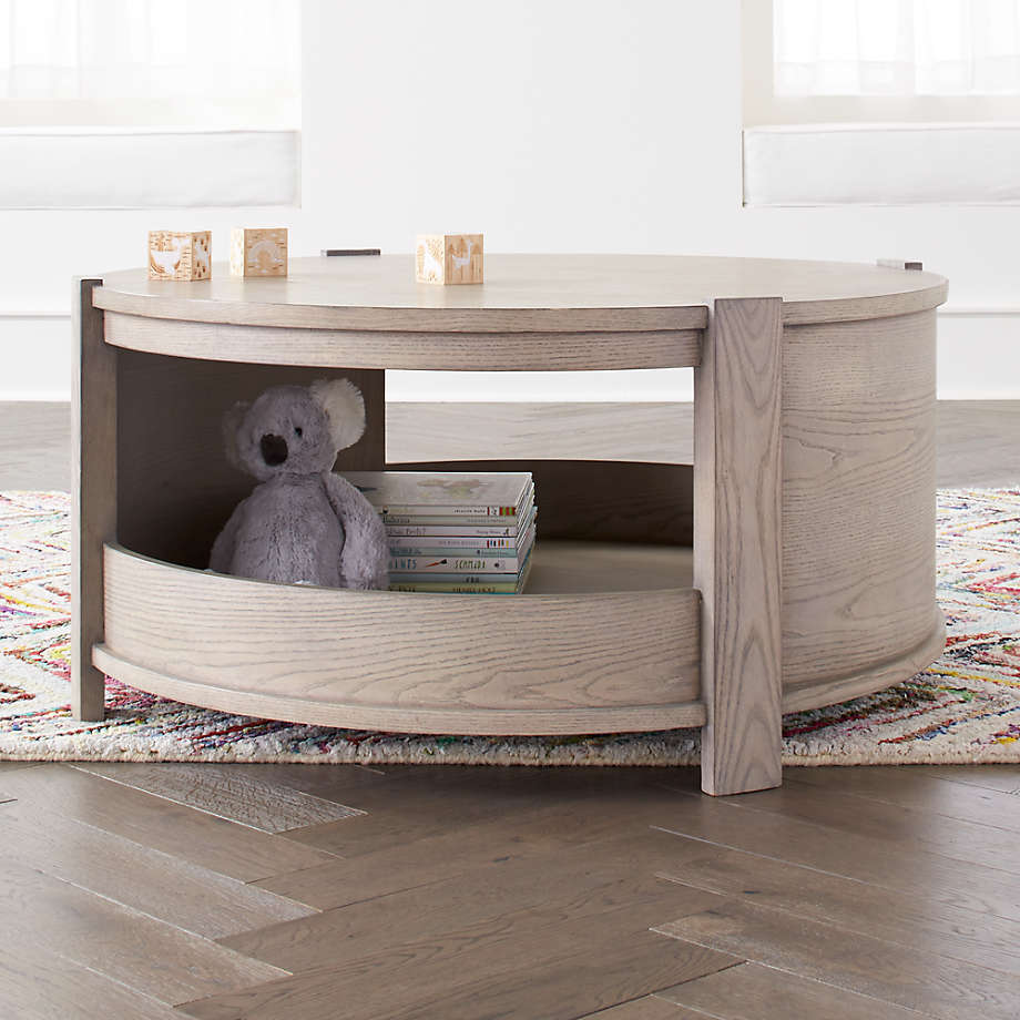 Rotunda Grey Stain Kids Table with Storage thumbnail 3
