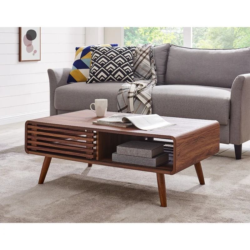 Duquette 4-Legs Coffee Table with Storage thumbnail 2