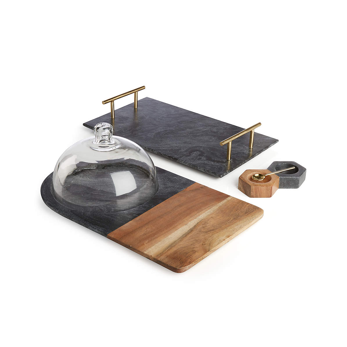 Hayes Marble Serving Board with Handles thumbnail 2