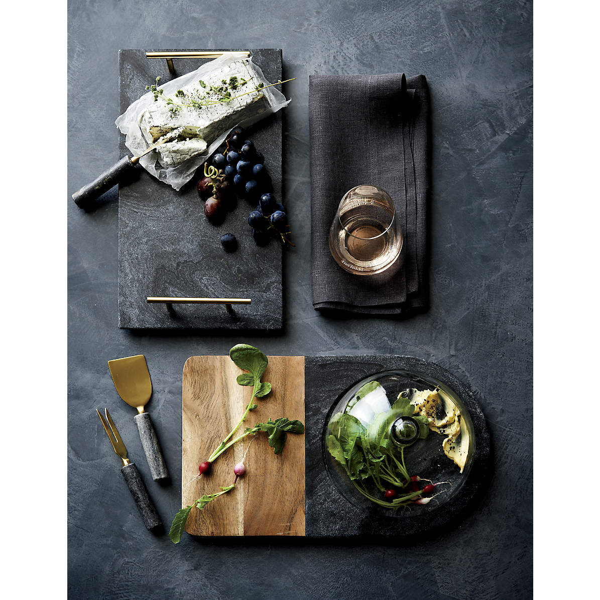 Hayes Marble Serving Board with Handles thumbnail 6