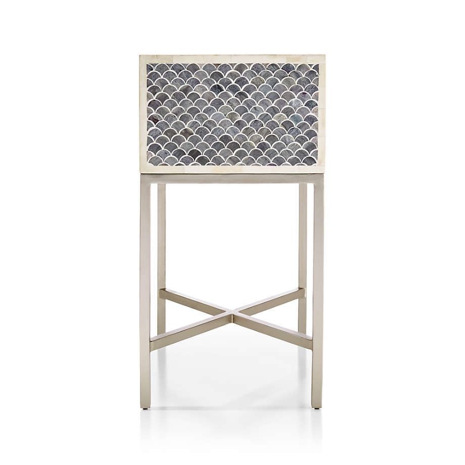 Scallop Grey Bone Inlay Nightstand thumbnail 5