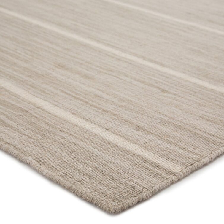 Corto Striped Handmade Flatweave Wool Area Rug-8'x10' thumbnail 3