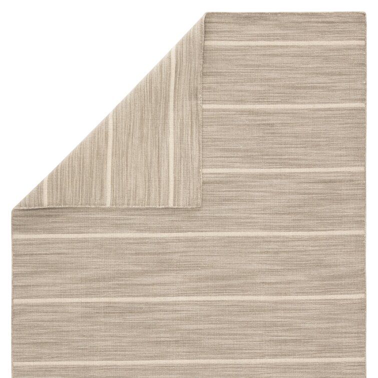 Corto Striped Handmade Flatweave Wool Area Rug-8'x10' thumbnail 5