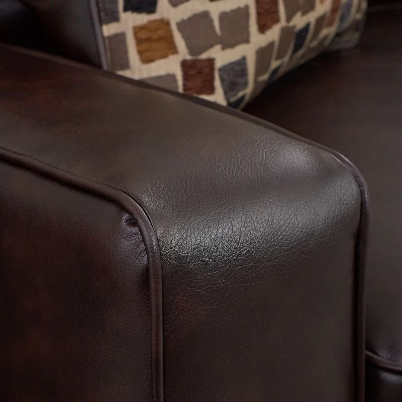 Palisades 72" Faux Leather Square Arm Sofa thumbnail 4