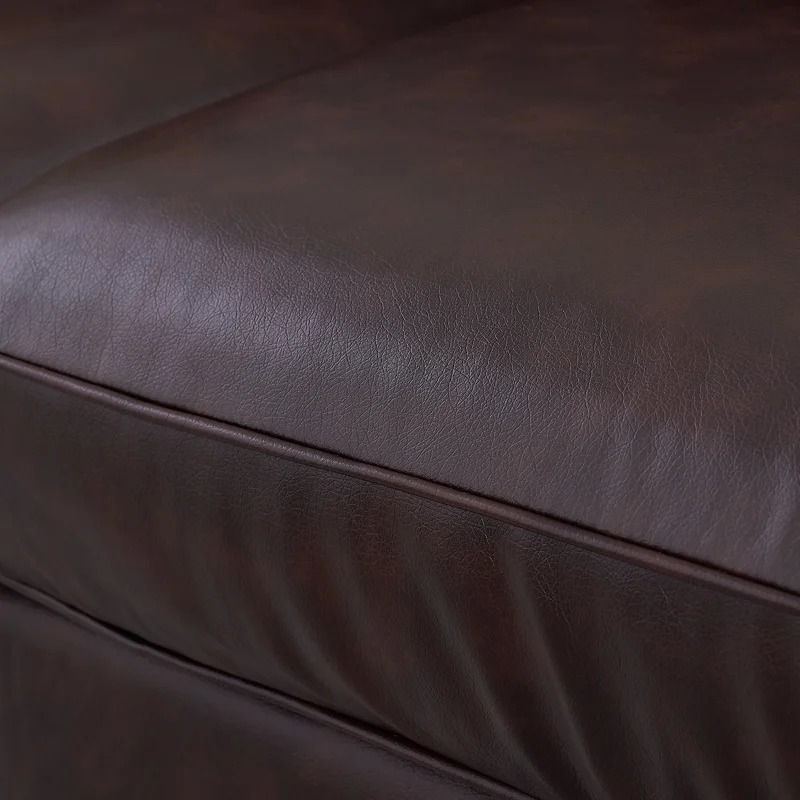 Palisades 72" Faux Leather Square Arm Sofa thumbnail 5