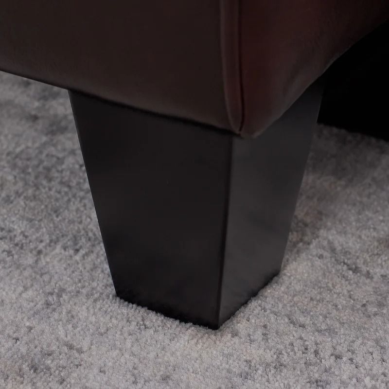 Palisades 72" Faux Leather Square Arm Sofa thumbnail 6