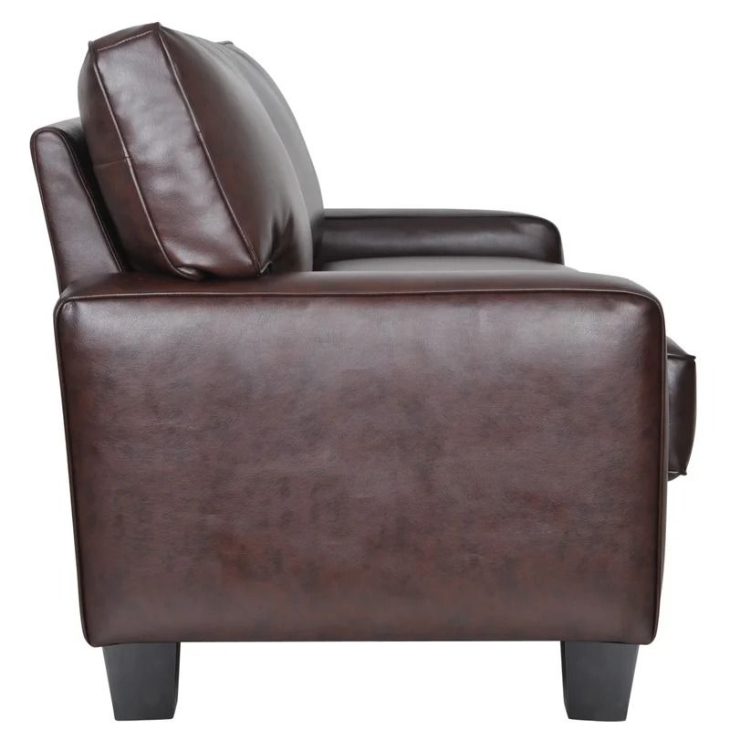 Palisades 61'' Faux Leather Square Arm Sofa thumbnail 4