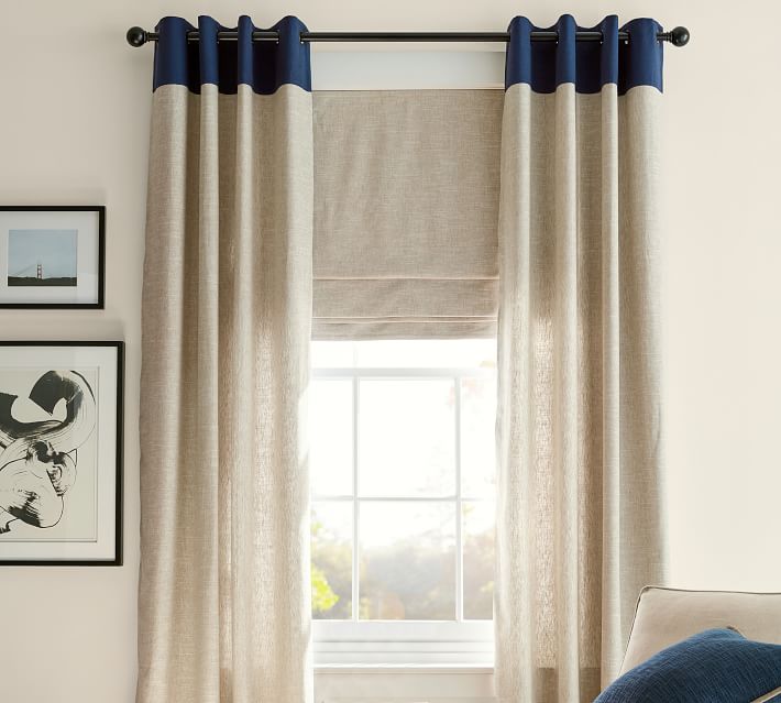 Emery Linen Cordless Roman Shade thumbnail 3