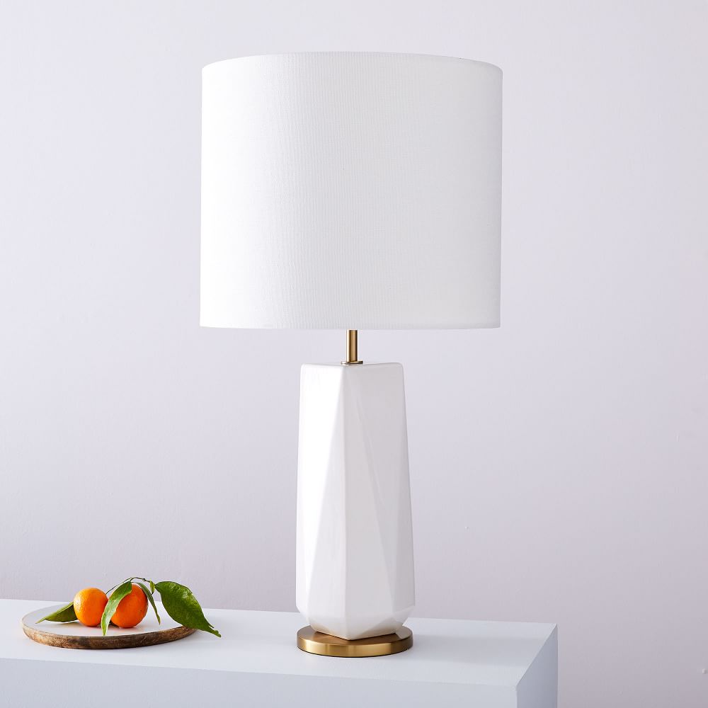 Faceted Porcelain Table Lamp thumbnail 4