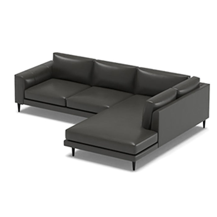 Harper Leather 2-Piece Terminal Chaise Sectional thumbnail 2