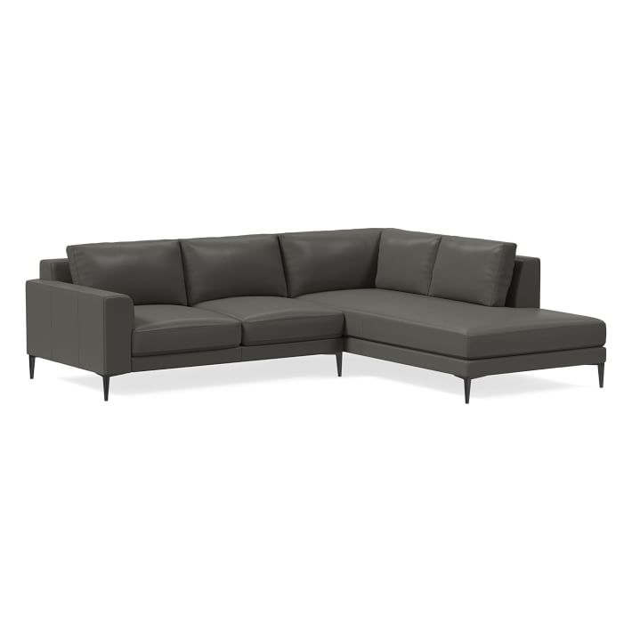 Harper Leather 2-Piece Terminal Chaise Sectional thumbnail 4