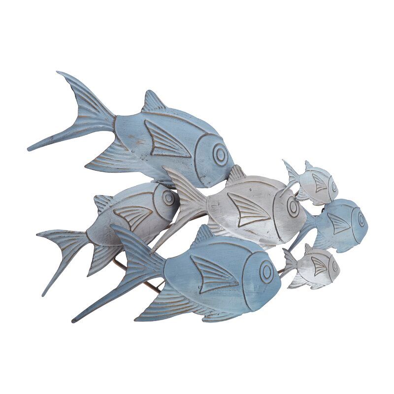 Metal Schooling Fish Wall Decor thumbnail 2