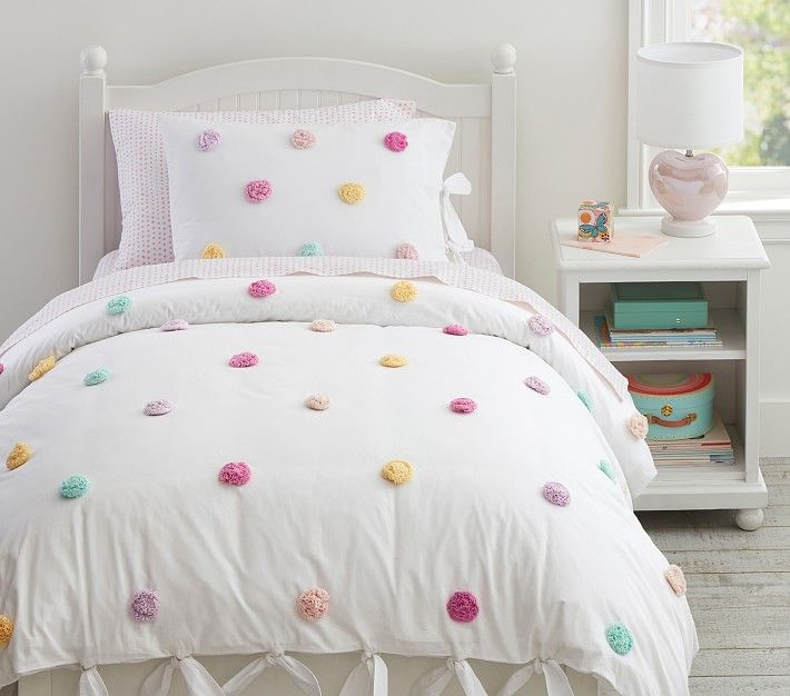 Zoey Pom-Pom Duvet Cover And Shams Twin thumbnail 2