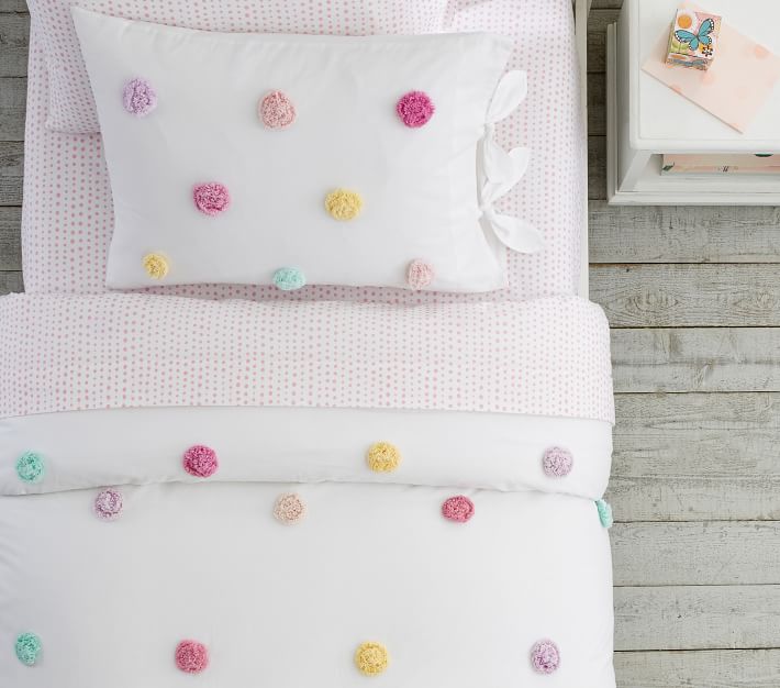 Zoey Pom-Pom Duvet Cover And Shams Twin thumbnail 3