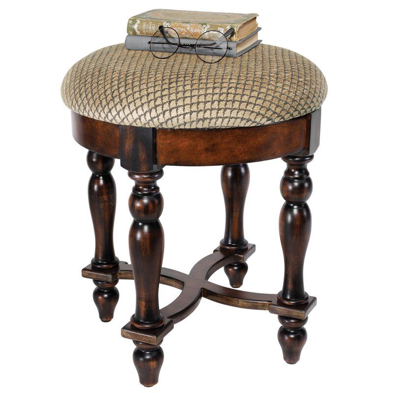 Grand 16'' Tall Solid Wood Accent Stool thumbnail 5