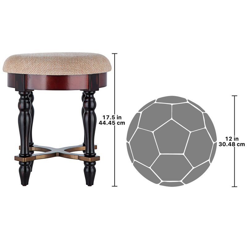 Grand 16'' Tall Solid Wood Accent Stool thumbnail 7