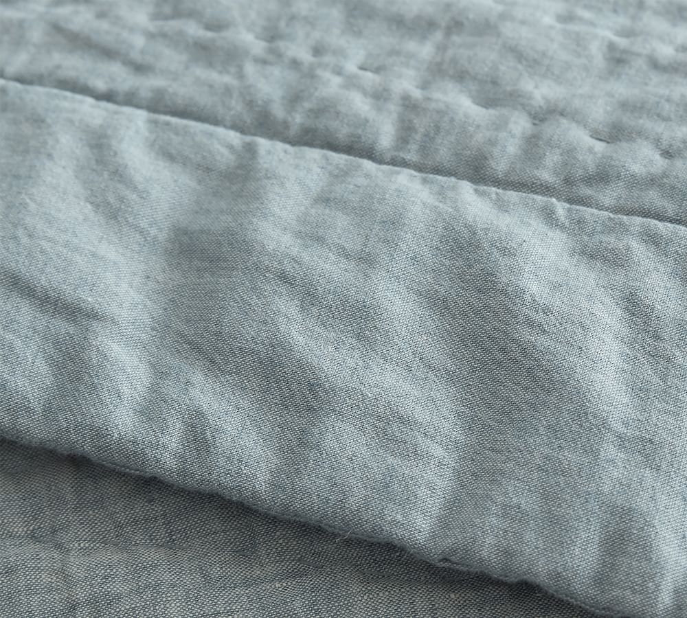 Belgian Flax Linen Handcrafted Quilt Twin thumbnail 2