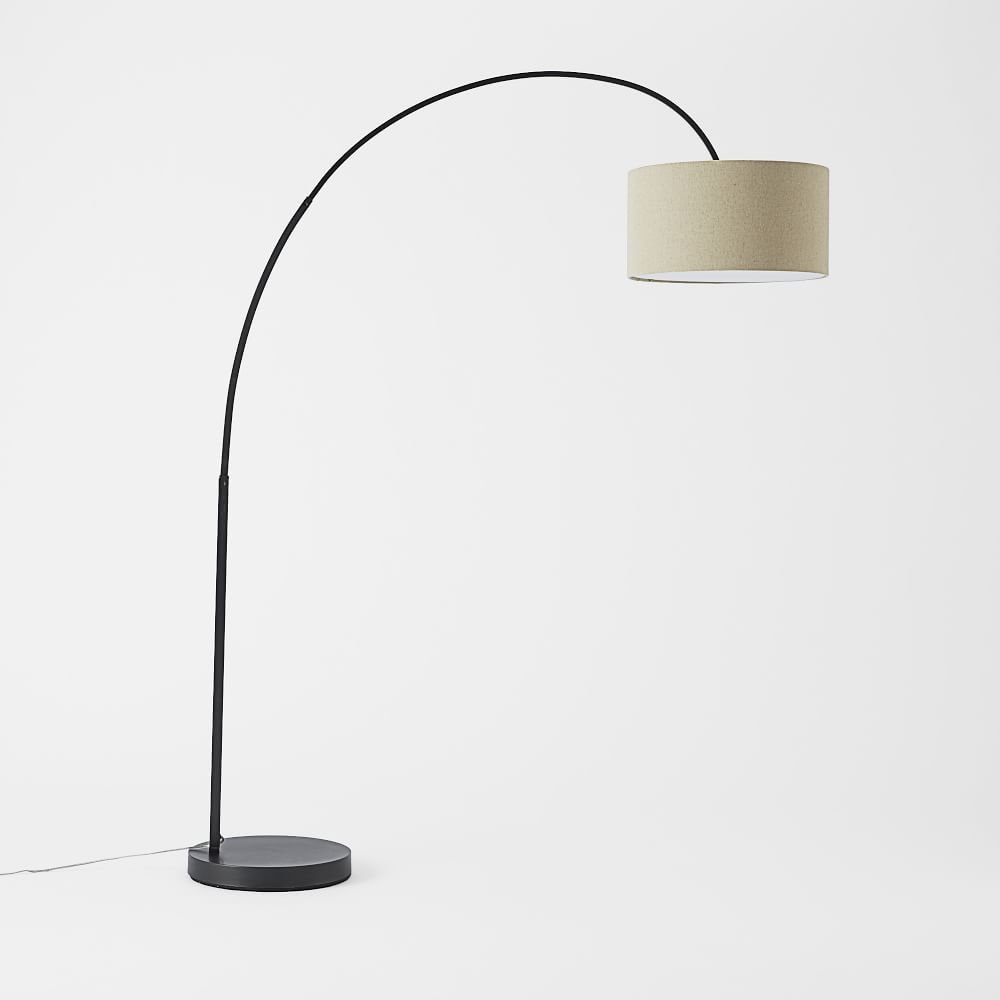 Overarching Linen Shade Floor Lamp thumbnail 2
