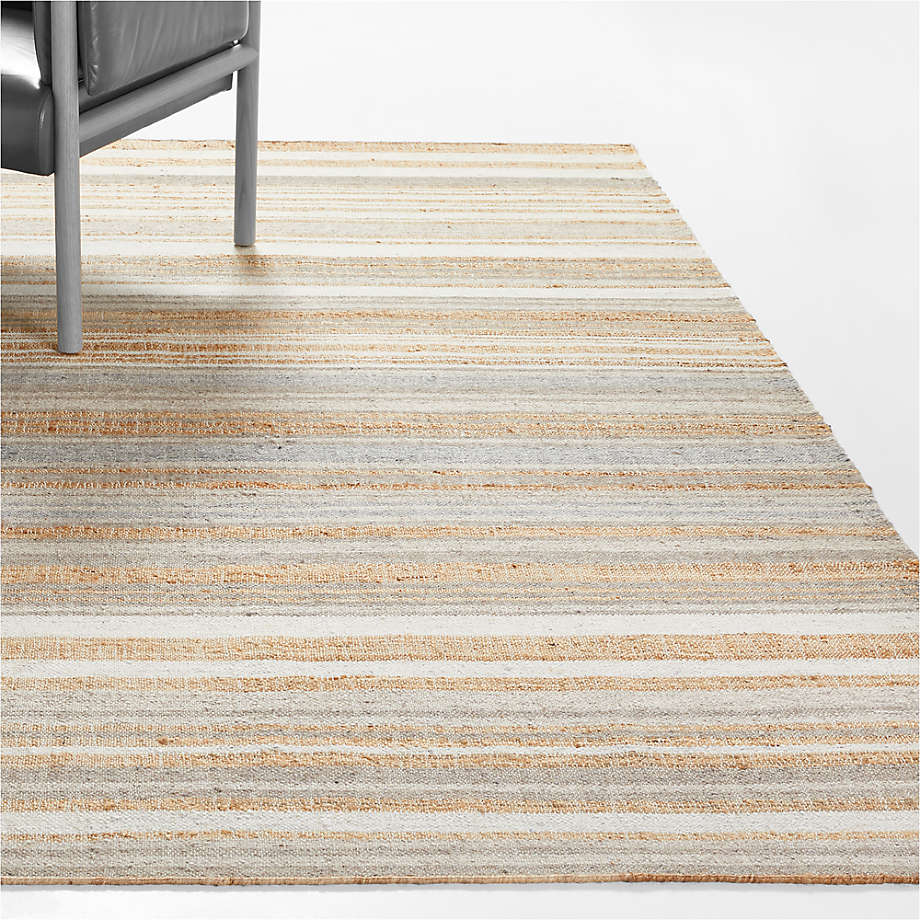 Daglari Handwoven Jute Stripe Rug 6'x9' thumbnail 2