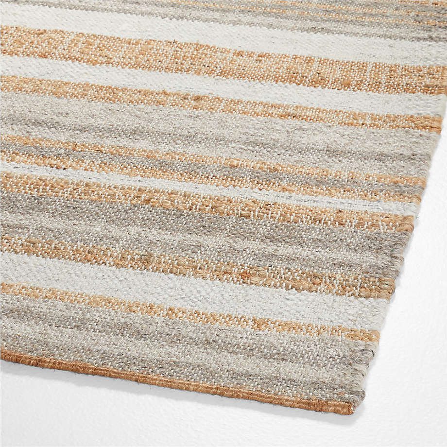 Daglari Handwoven Jute Stripe Rug 6'x9' thumbnail 3