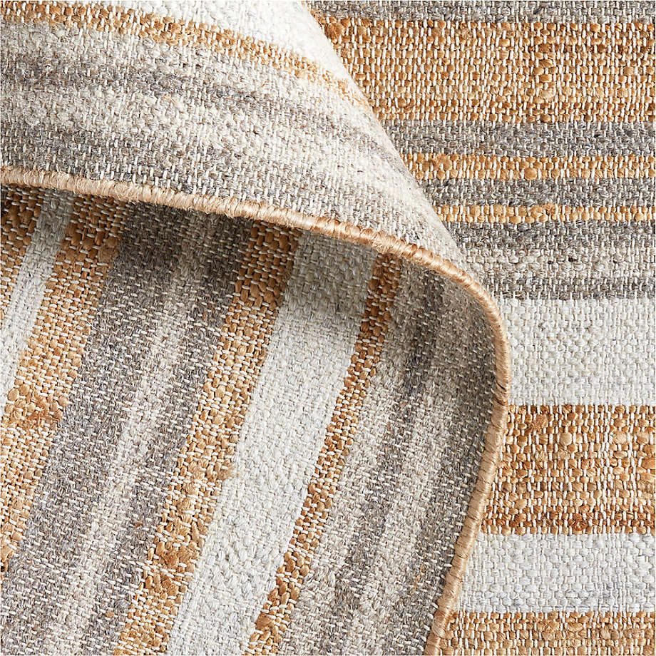 Daglari Handwoven Jute Stripe Rug 6'x9' thumbnail 4