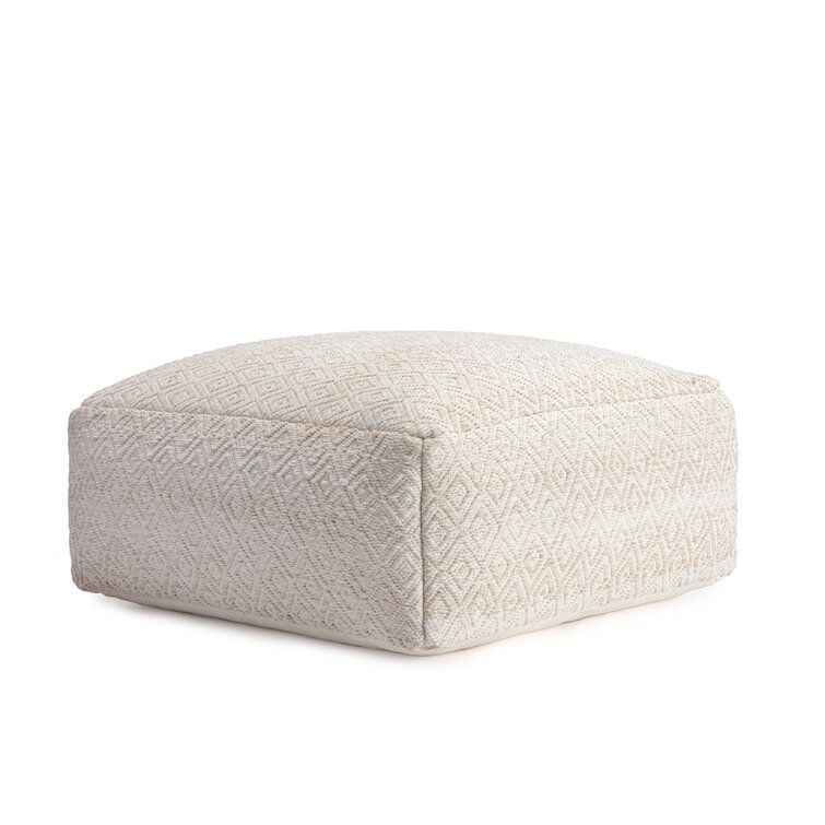 Bruns Square Geometric Pouf Ottoman thumbnail 3