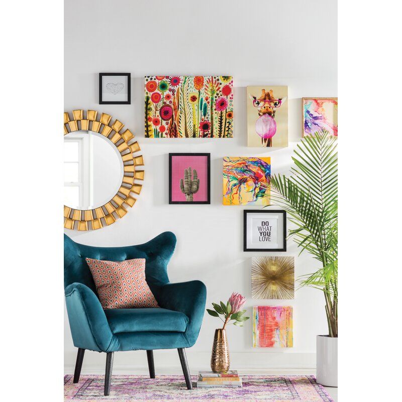 Bouck Tufted Velvet Wingback Chair thumbnail 6