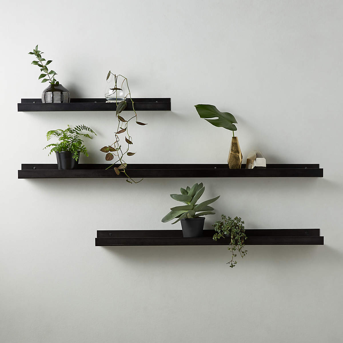 Metal Gunmetal Wall Shelf-36" thumbnail 3