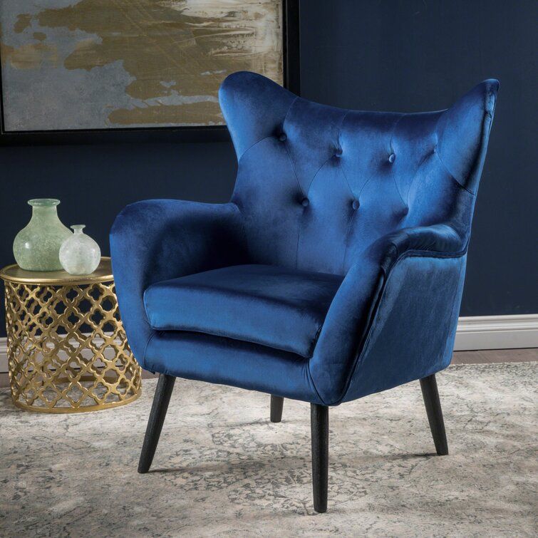 Bouck Tufted Velvet Wingback Chair thumbnail 2