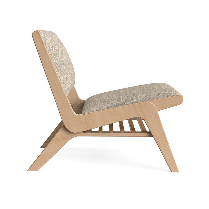 Latte Edgar Lounge Chair in Flax thumbnail 2