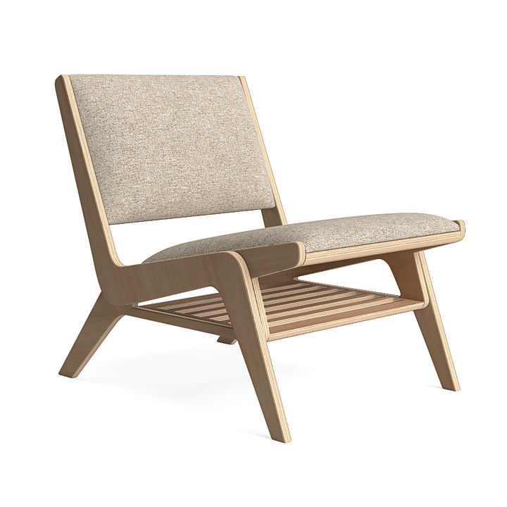 Latte Edgar Lounge Chair in Flax thumbnail 3