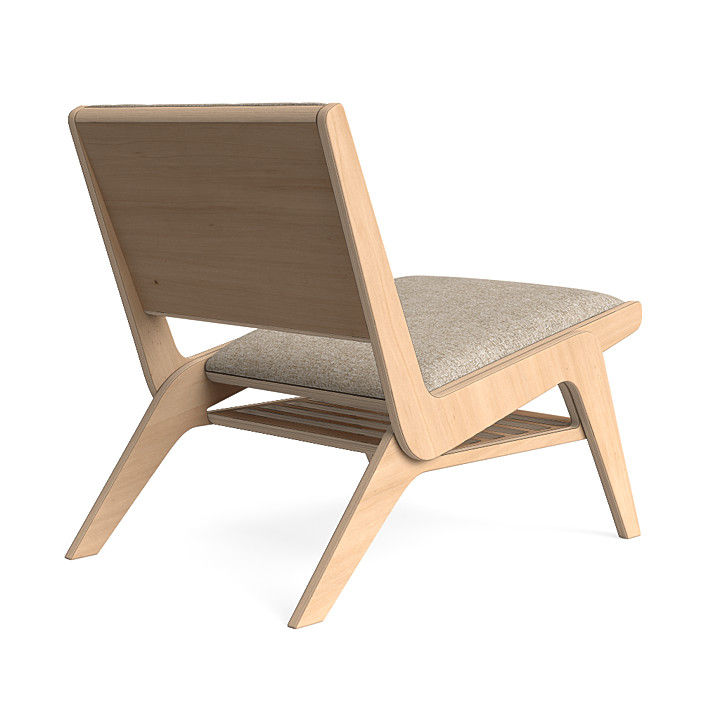 Latte Edgar Lounge Chair in Flax thumbnail 4