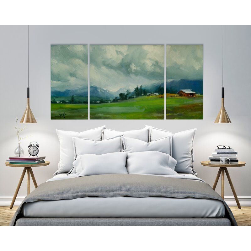 Wallowa Valley Storm Piece on Canvas No Frame 48"x24" thumbnail 4