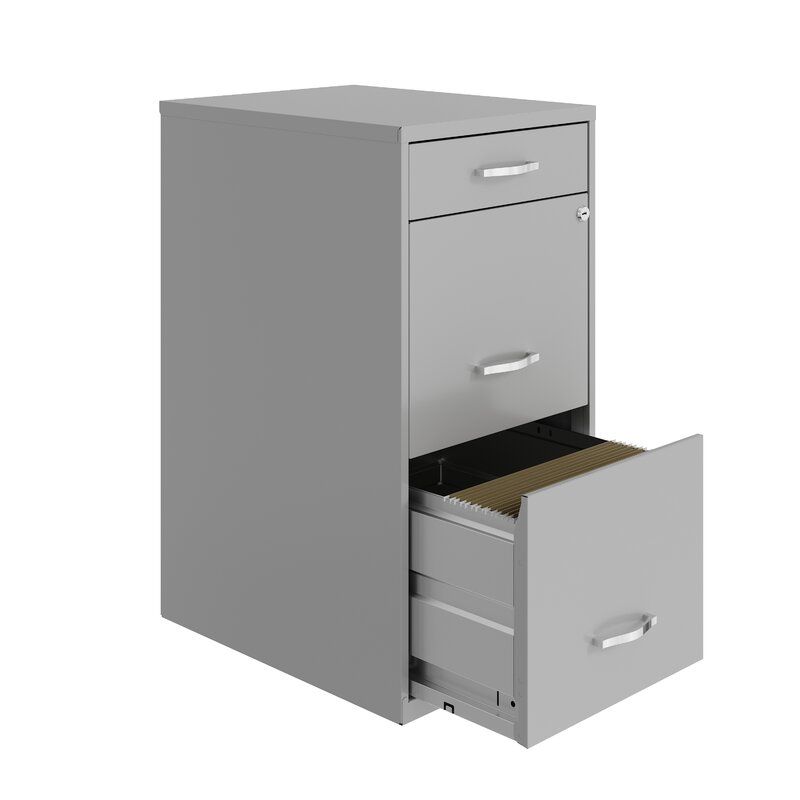 Steel Vertical Filing Cabinet 3-Drawer thumbnail 3
