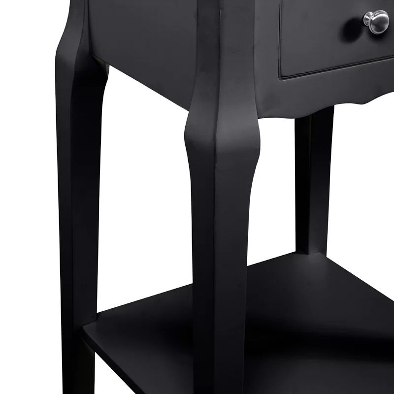 Black Olmead Tall End Table with Storage thumbnail 2