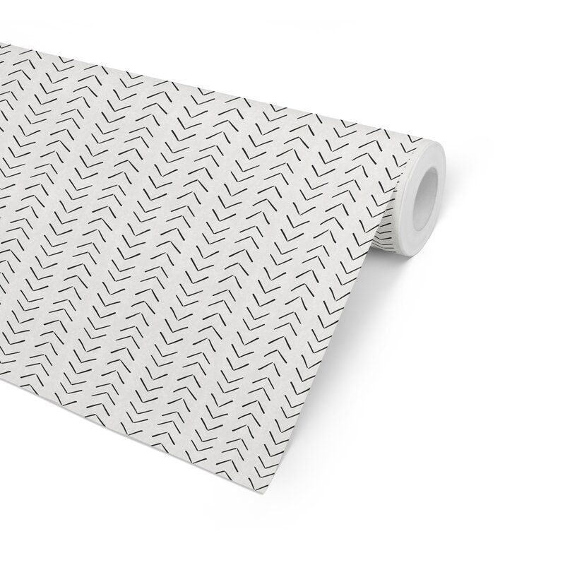 Enola Mudcloth Big Arrows Paintable Peel and Stick Wallpaper Roll thumbnail 4