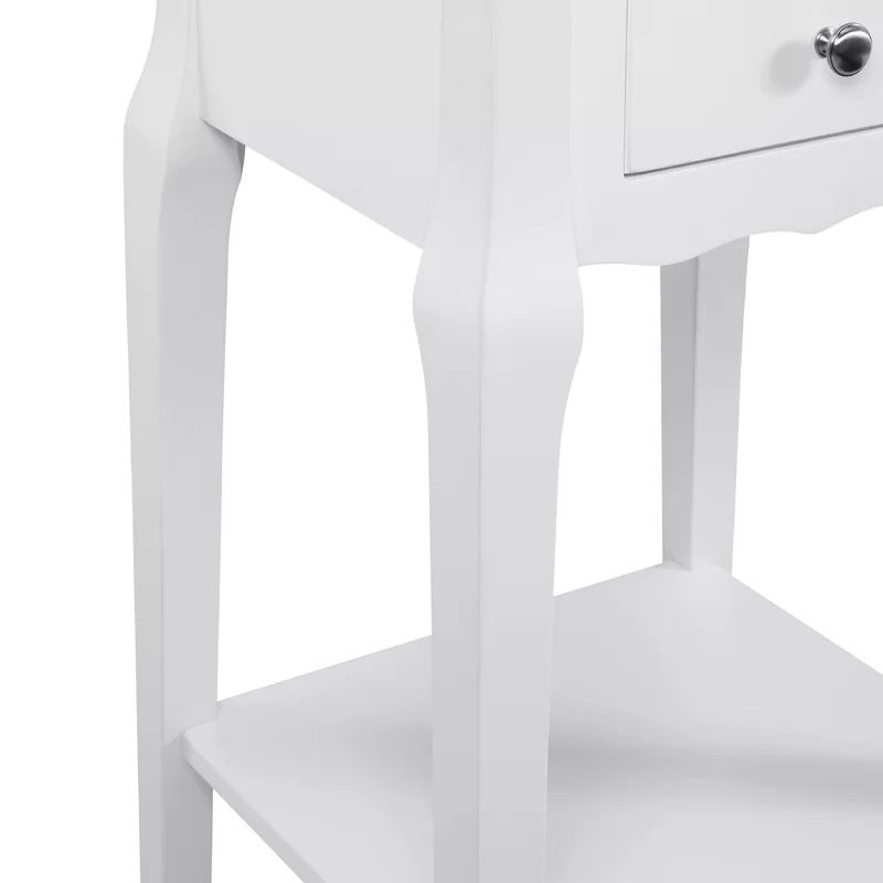White Olmead Tall End Table with Storage thumbnail 4