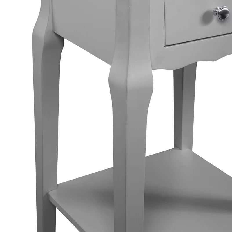 Gray Olmead Tall End Table with Storage thumbnail 3