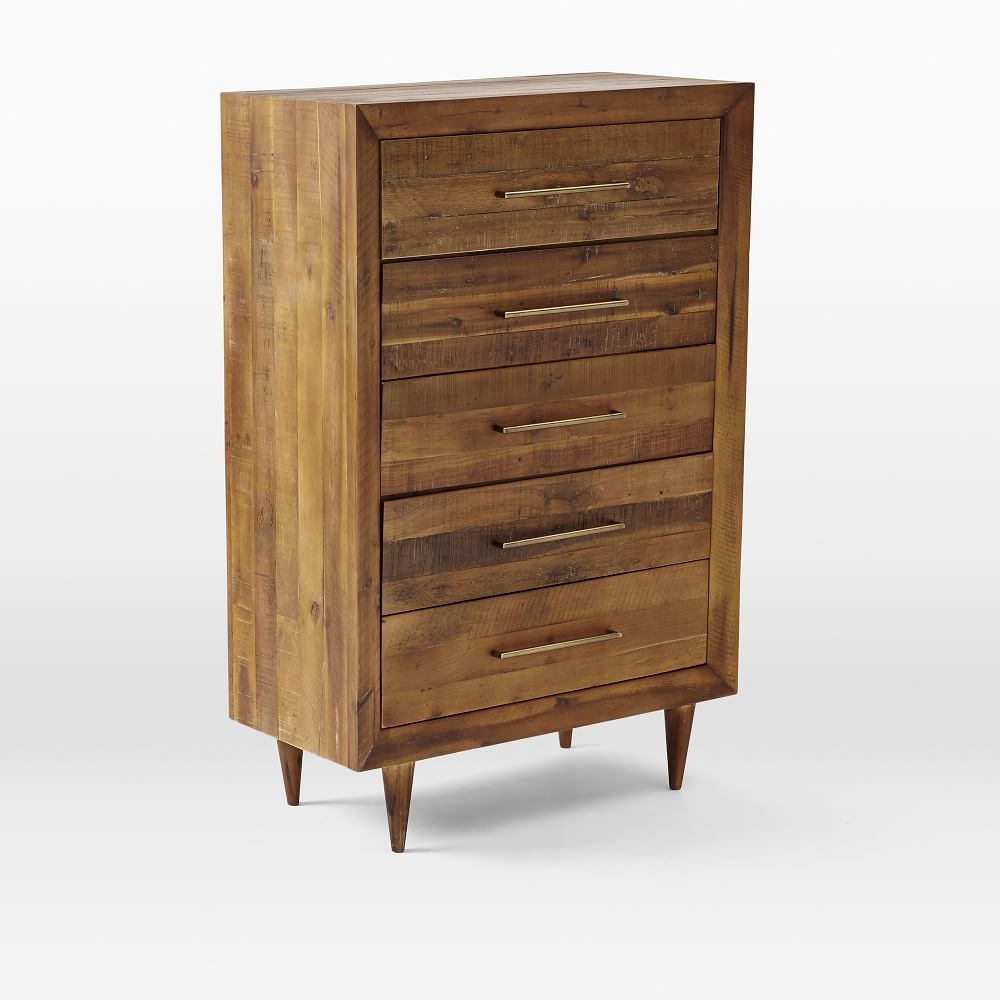 Alexa Reclaimed Wood 5-Drawer Dresser - Honey thumbnail 4